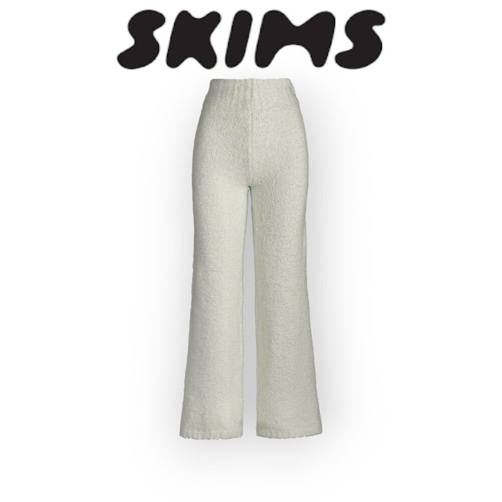 Warm Soft SKIMS Cozy Knit Pants Bone Size 4X5X Plus Size Stretchy Lounge Wear